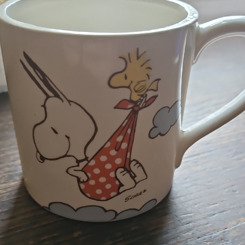 Snoopy and Woodstock Coffee Mug - White and Red